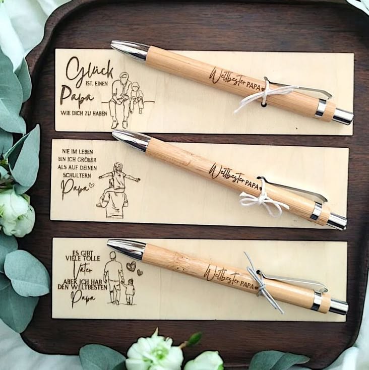 Custom Engraved Wooden Pen with Message Card – Premium Corporate Gift